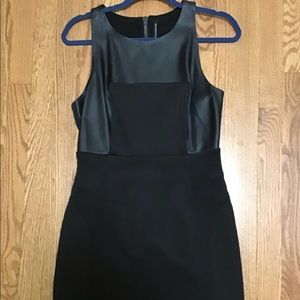 W118 by Walter Baker faux leather detail dress SzS